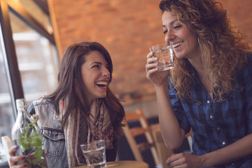 Friends in a cafe