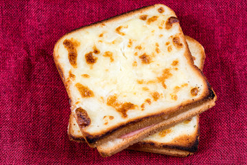 Homemade french toast with Butter and Ice cream