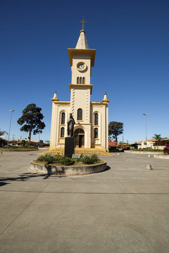 Church of the city of brodowski - City of the artist Candido Portinari - March, 2017.