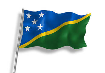 Drapeau des Iles Salomon en qualité vectorielle 
