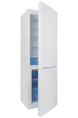 White refrigerator isolated on white background © shkliarov