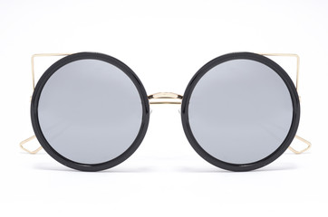 Fototapeta premium round sunglasses with cat's Ear isolated on white