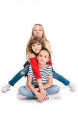 Group of friends have fun