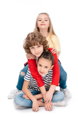 Group of friends have fun