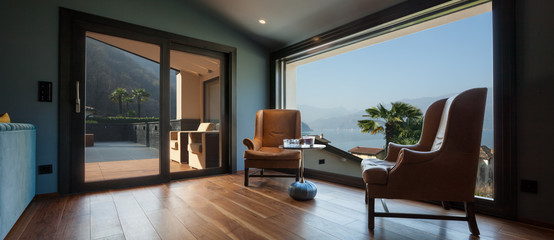 Interior of a luxury modern villa, living room