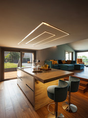 Interior of a luxury modern villa, kitchen