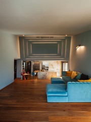 Interior of a luxury modern villa, living room