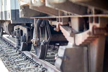 wheels train on the track