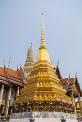 Fototapeta premium Wat Phra Kaew. Temple of the Emerald Buddha is regarded as the most sacred Buddhist temple in Bangkok Thailand.
