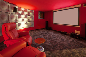 private villa room, cinema