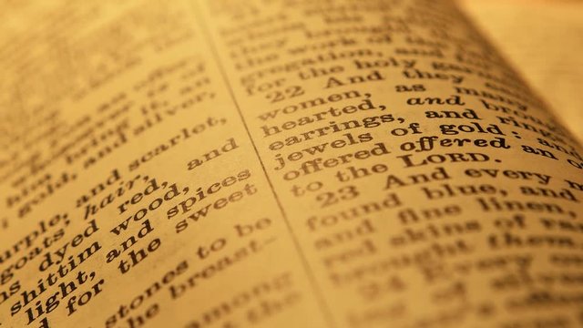 Close up of a Holy Bible 
