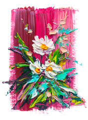 Oil painting flowers