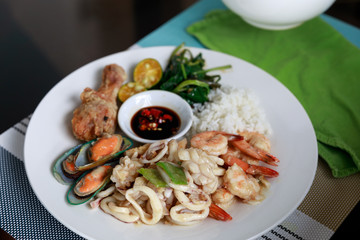 Dish of Mixed Seafood Buffet Philippines Food