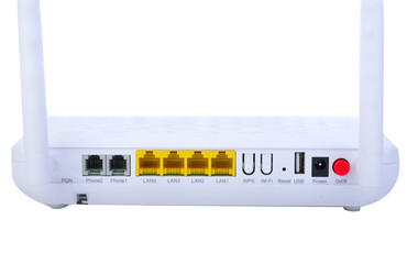 Generic Internet networking device router isolated over the white background