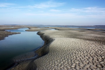 Jeu de dunes en baie de Somme,