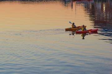 Canoe on Sunset - 146256422