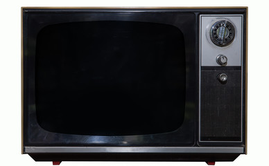 Vintage TV with Screen Clipping path 