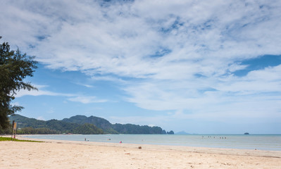 Fototapeta na wymiar Ao Nang Beach sea view in Krabi Thailand