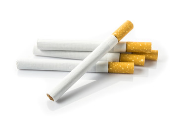 Cigarettes isolated on white