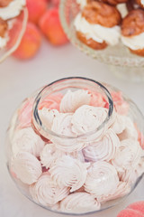 Glass bowl with marshmallows