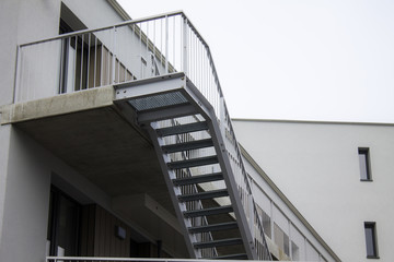 Obraz premium Metal stairs outside the building