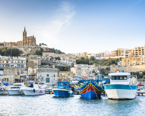 View of Mgarr Port on Gozo island, Malta