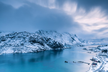 Winterlandschaft auf den Lofoten