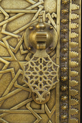 Detail of the artisan door of the royal palace in Fez, Morocco.