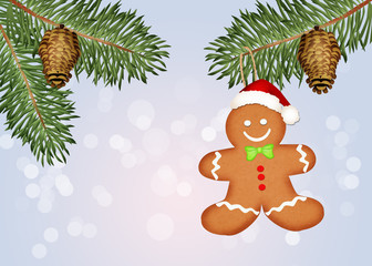 At Christmas ginger biscuits