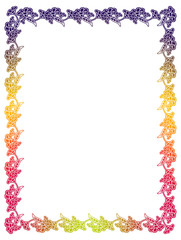 Beautiful gradient frame. Color silhouette frame for advertisements, wedding and other invitations or greeting cards. Raster clip art.