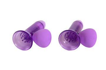 Sex toy nipple vibrators isolated on white background