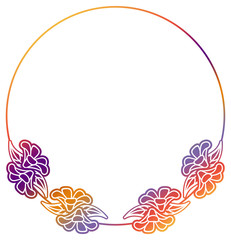 Beautiful round gradient frame. Color silhouette frame for advertisements, wedding and other invitations or greeting cards. Raster clip art.