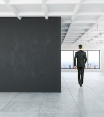 Fototapeta premium Walking man in interior