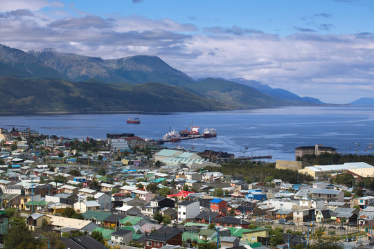 A view of Ushuaia, Tierra del Fuego, Argentina