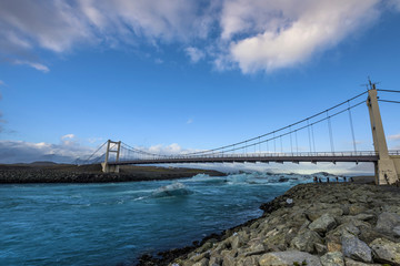 Iceland, jökulsárlón bridge