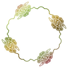 Beautiful gradient frame. Color silhouette frame for advertisements, wedding and other invitations or greeting cards. Raster clip art.