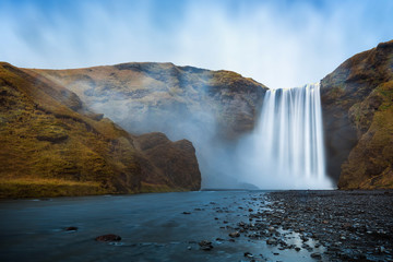 Fototapeta na wymiar Iceland skogafoss waterfall