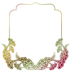 Beautiful gradient frame. Color silhouette frame for advertisements, wedding and other invitations or greeting cards. Raster clip art.