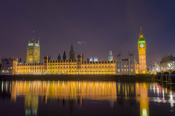 Fototapeta na wymiar London Parliament Night