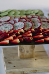 Tray with fruits