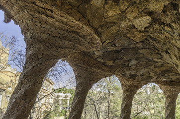 Parc Guell designed by Antoni Gaudi