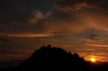 atardecer con nubes