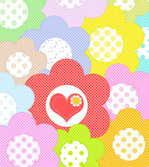 Colorful spring flowers background