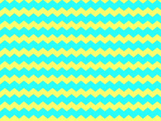 Yellow and aqua chevron. Vector illustration.