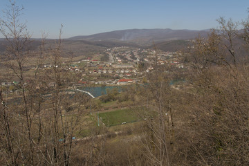 Nevitsky Castle ruins Kamyanitsa village , 12 km north of Uzhgorod, Zakarpattia Oblast, Ukraine Built in 13th century photo view