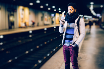 Commuter Waiting For Train