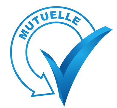 mutuelle sur symbole valid&eacute; bleu