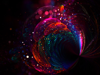  Shine Sequins Background with Bokeh Effect   - Fractal Art  © kseniyaomega