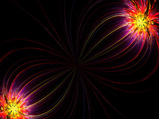 Obraz premium Abstract Bipolar Concept Shine Background - Fractal Art 
