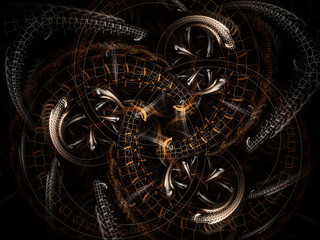  Gloomy Plexus Background with Bokeh Effect   - Fractal Art  